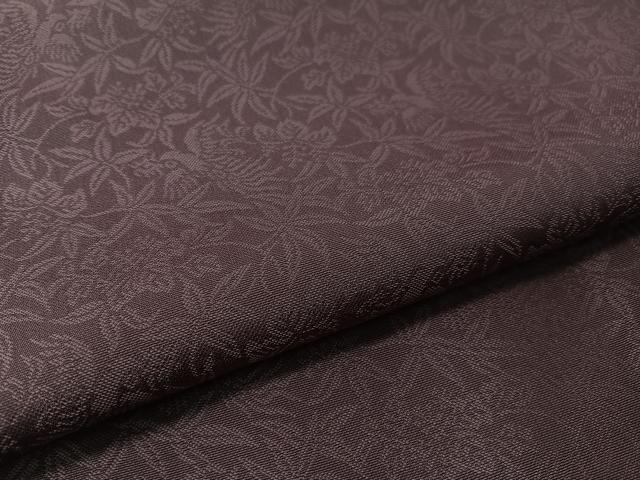 平和屋着物●紋屋井関 御寮織 お召 桐竹鳳凰文 褐色 正絹 逸品 CABC2672vp