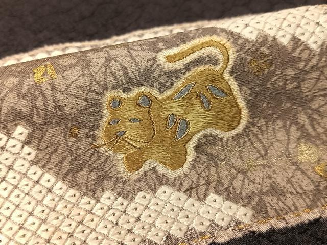 平和屋着物●中国三大刺繍 スワトウ相良刺繍 駒刺繍 総刺繍 訪問着 十二支 干支 螢暈し 金彩 正絹 逸品 CABC2686vp
