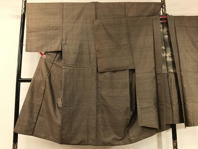 平和屋着物●男性 本場大島紬 アンサンブル 絣文様 正絹 逸品 CABC2711vp
