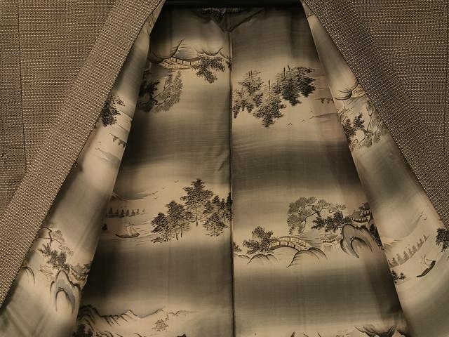 平和屋着物●男性 本場大島紬 アンサンブル 絣文様 正絹 逸品 CABC2711vp
