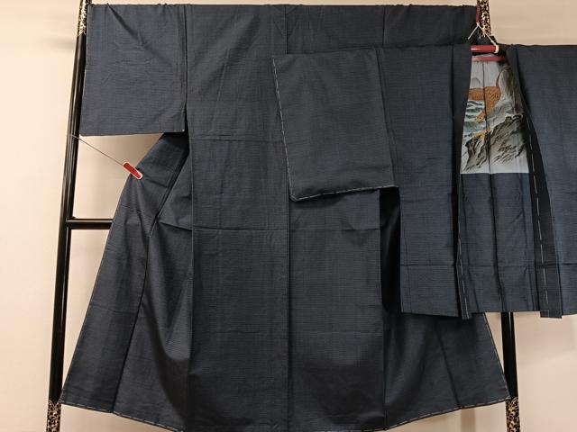 平和屋着物●男性 本場大島紬 アンサンブル 100亀甲 総詰め 正絹 逸品 未使用 CABC2719vp