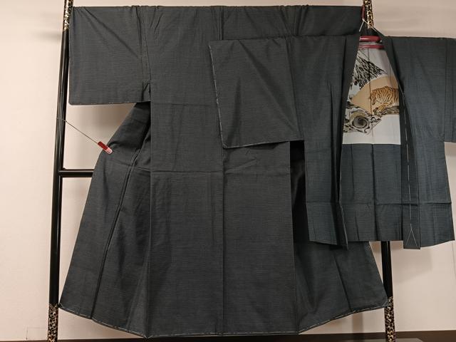 平和屋着物●男性 本場大島紬 アンサンブル 100亀甲 総詰め 正絹 逸品 未使用 CABC2721vp