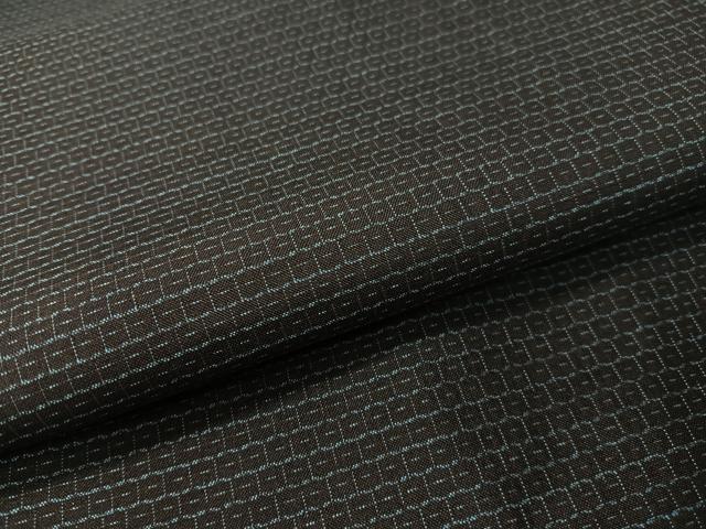 平和屋着物●男性 本場大島紬 アンサンブル 80亀甲 総詰め 正絹 逸品 CABC2726vp