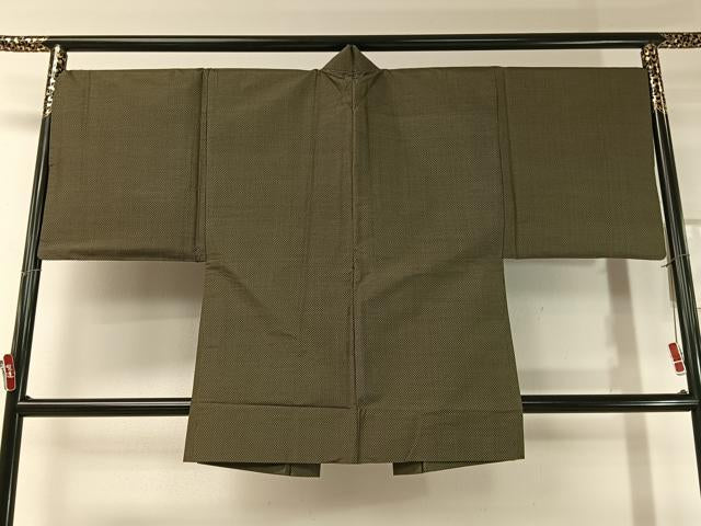 平和屋着物●男性 本場大島紬 アンサンブル 絣文様 正絹 逸品 CABC2735vp