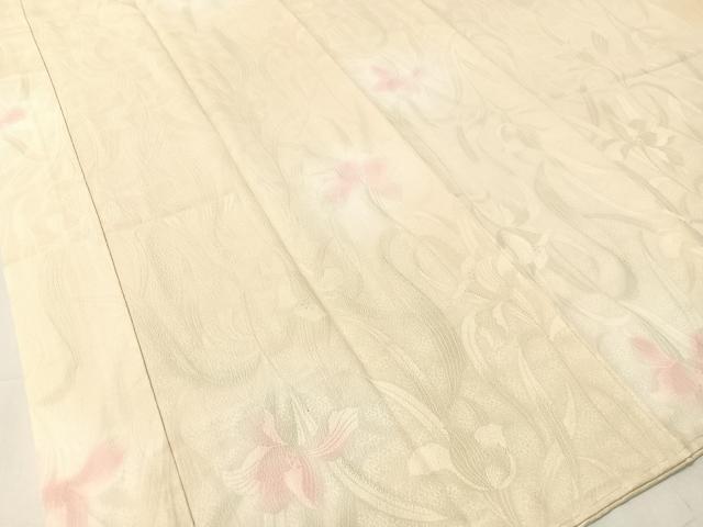 平和屋着物●長襦袢 袷 草花地紋 暈し染め 正絹 逸品 未使用 CABF0480vp