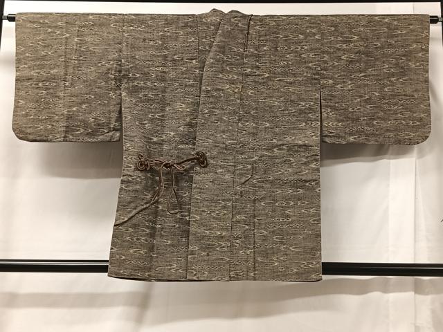 平和屋着物#道中着 紬地 抽象文様 正絹 逸品 CABC2874ua