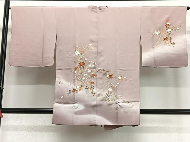 平和屋着物#道行コート 枝花文 暈し染め 正絹 逸品 CABC2918ua