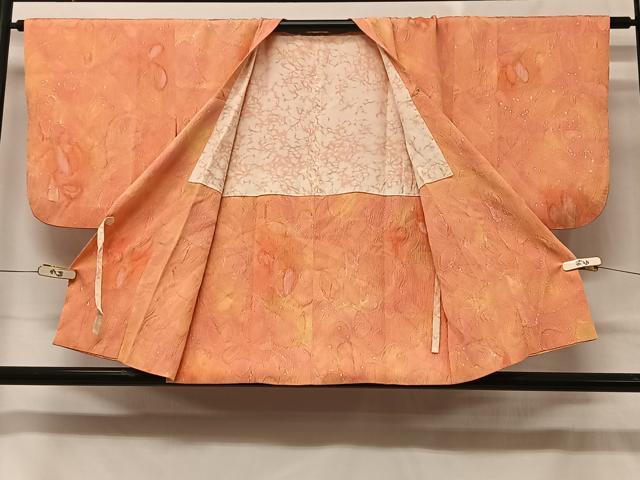 平和屋着物#道行コート 舞葉文 暈し染め 正絹 逸品 CABC2988ua