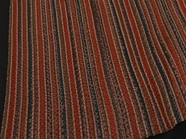 平和屋着物#道行コート ふくれ織 縞 正絹 逸品 CABC3143ua