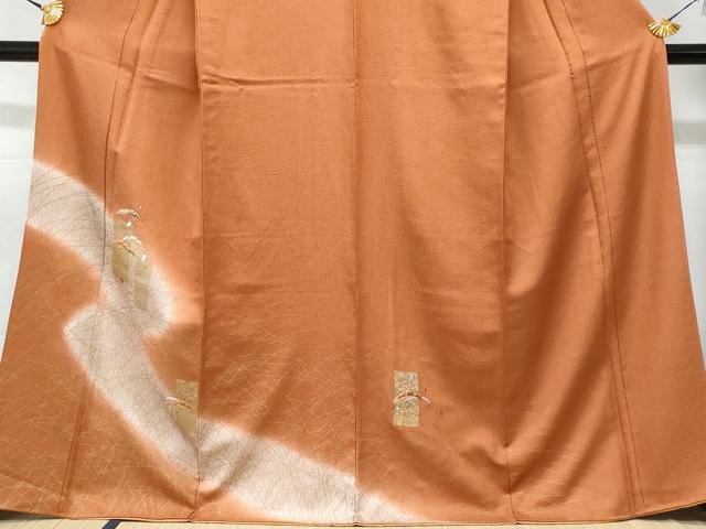 平和屋着物■訪問着 駒刺繍 短冊雪芝文 暈し染め 金彩 正絹 逸品 CABC3776fb