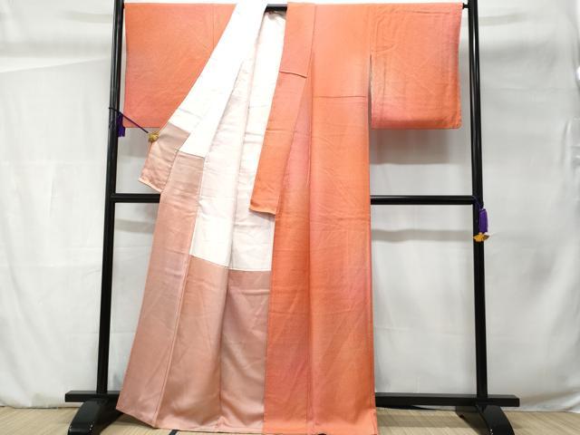 平和屋着物■上質な小紋 霞文 暈し染め 正絹 逸品 未使用 CABC3792fb