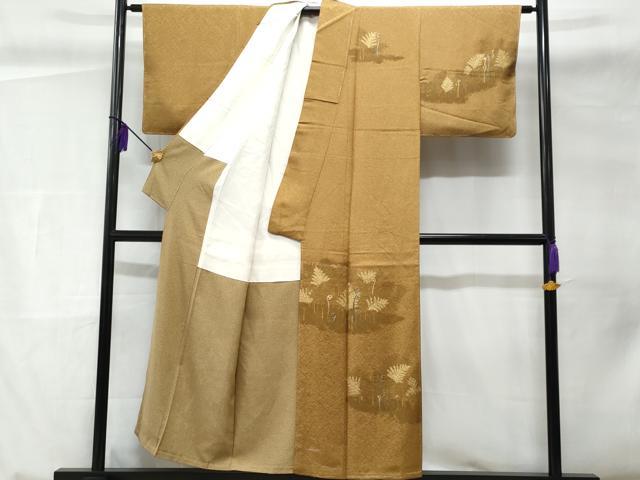 平和屋着物■訪問着 刺繍 枝松文 正絹 逸品 未使用 CABC3795fb