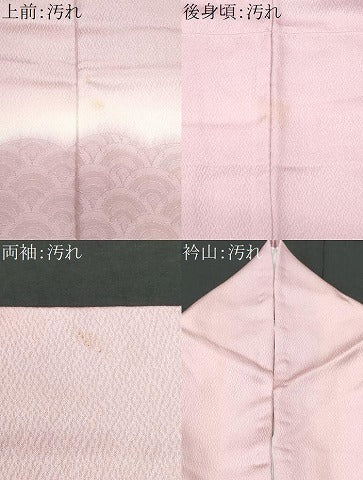 平和屋着物■色留訪問着 刺繍 立波片輪車文 暈し染め 正絹 逸品 CABC3849fb