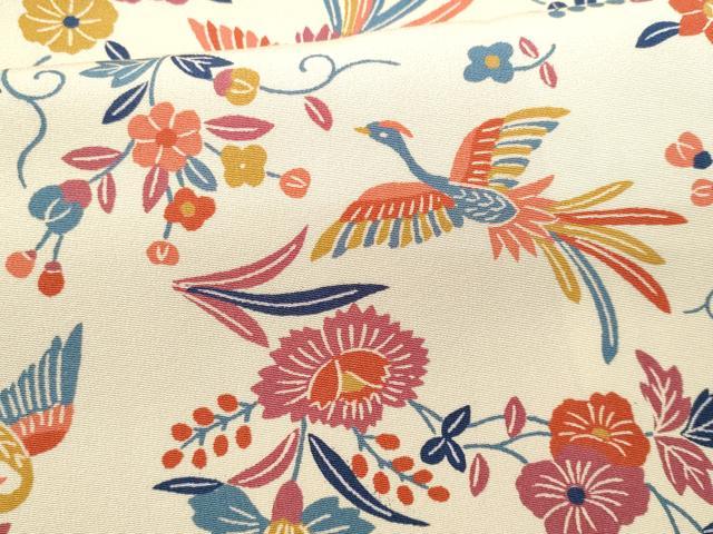 平和屋着物■上質な小紋 鳳凰枝花文 正絹 逸品 CABC3854fb