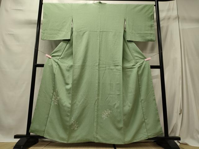 平和屋着物■色留訪問着 刺繍 草葉文 金銀彩 正絹 逸品 CABC4093oy