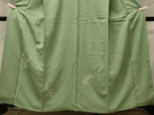 平和屋着物■色留訪問着 刺繍 草葉文 金銀彩 正絹 逸品 CABC4093oy