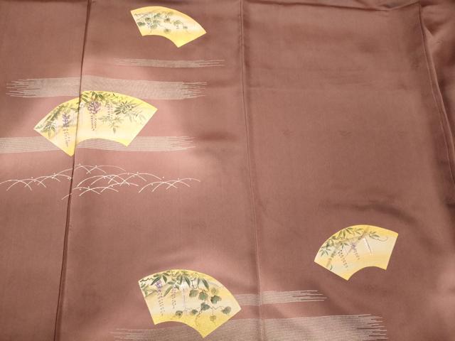 平和屋着物■訪問着 地紙草花文 藤花房 暈し染め 金銀彩 正絹 逸品 CABC4102oy
