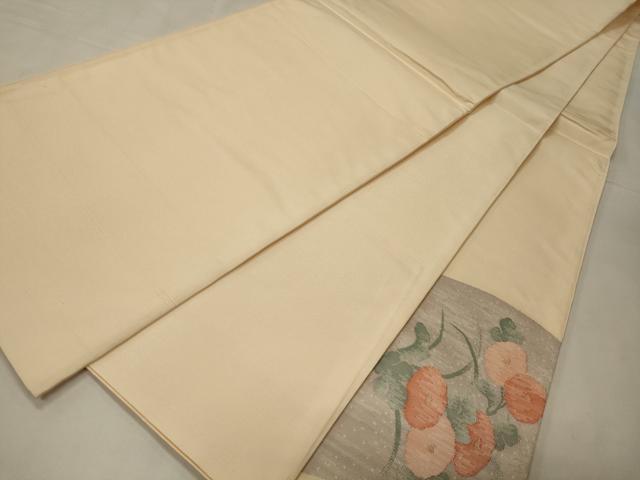 平和屋着物◎太鼓柄袋帯 流水吉祥花文 正絹 逸品 CABC4147oy