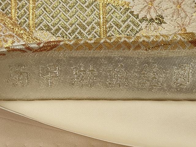 平和屋着物◎六通柄袋帯 唐織 蜀甲琳派絵図 金糸 正絹 逸品 CABC4167oy