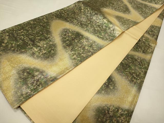 平和屋着物◎全通柄袋帯 流線文 正絹 逸品 CABC4183oy