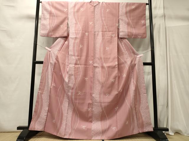 平和屋着物■小紋 流線文 洗える着物 CABC4286oy