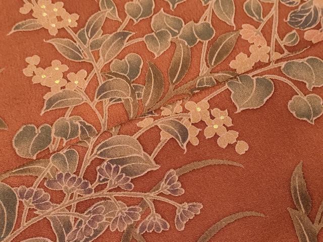 平和屋着物■上質な小紋 枝花文 金彩 正絹 逸品 CABC4339oy