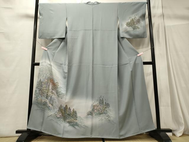 平和屋着物■訪問着 風景樹林文 清水寺 暈し染め 金彩 正絹 逸品 CABC4341oy