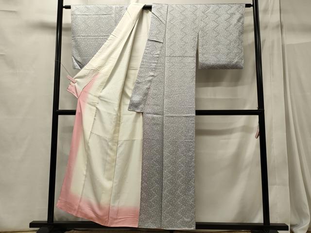 平和屋着物■上質な小紋 花唐草文 正絹 逸品 CABC4343oy