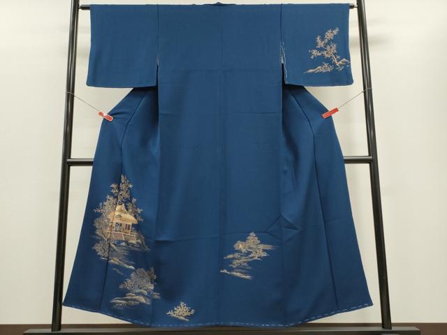 平和屋着物■訪問着 風景草木文 金彩 正絹 逸品 未使用 CABC4365oy