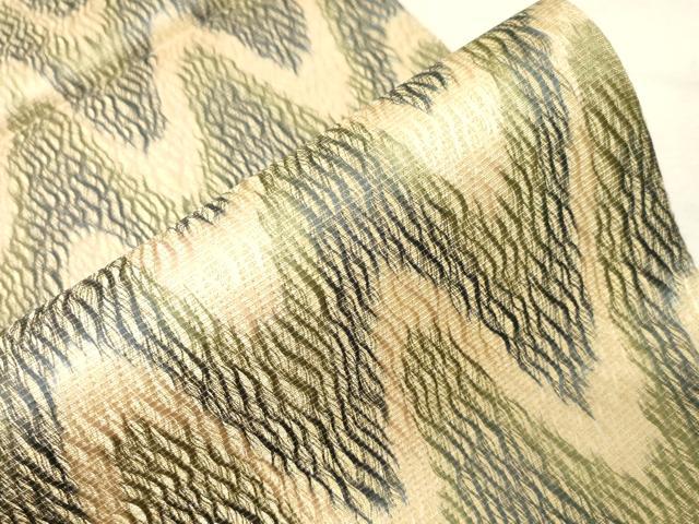 平和屋着物▽全通柄袋帯 スリーシーズン 春夏秋 櫛織 吉祥文 金糸 正絹 逸品 未使用 CABC4671dy