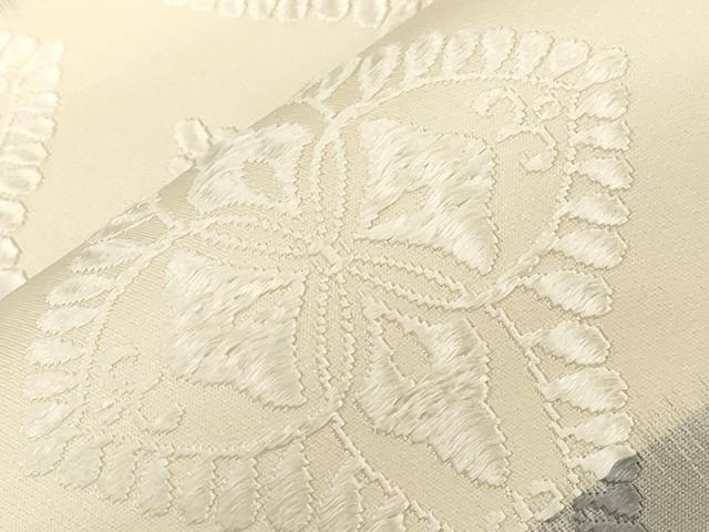 平和屋着物●全通柄袋帯 唐織 菱花文 正絹 逸品 CABC4751dy