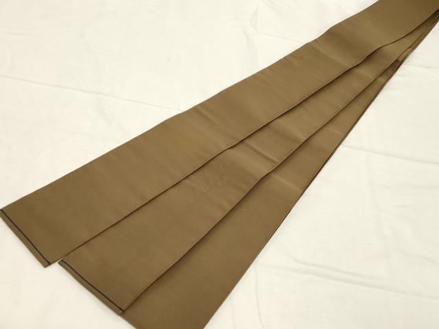 平和屋着物●男性 爪掻き本綴れ 角帯 灰茶色 正絹 逸品 CABC4799dy