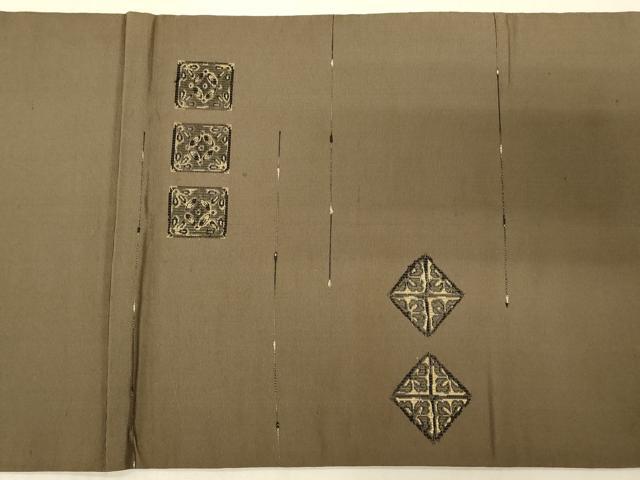 平和屋着物◎両面 太鼓柄 京袋帯 鳳凰花文 金糸 正絹 逸品 CABC4821in