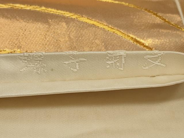 平和屋着物◎六通柄袋帯 唐織 みやび錦 螺子菊文 金糸 正絹 逸品 CABC4828in