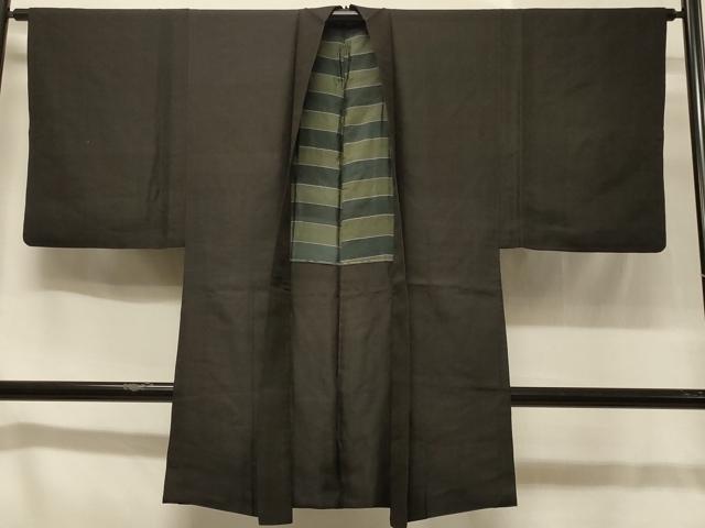 平和屋着物#男性 長羽織 格子柄 正絹 逸品 CABC4925in