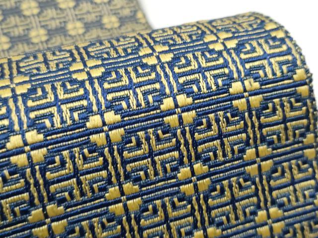 平和屋着物●男性 本場筑前博多織 角帯 幾何学文様 正絹 逸品 CABC5363hy