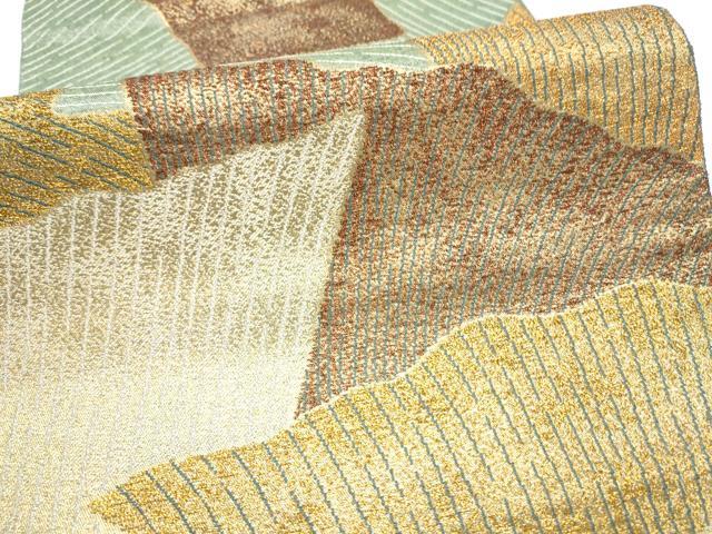 平和屋着物●ファッションデザイナー HIROKO KOSHINO コシノヒロコ 六通柄袋帯 霞文 金銀糸 正絹 逸品 CABC5431hy