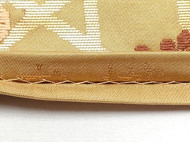 平和屋着物●六通柄袋帯 唐織 籬草花文 金糸 正絹 逸品 CABC5525hy