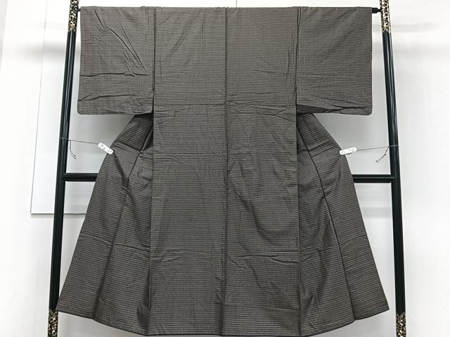 平和屋着物■男性 紬 横段文 正絹 逸品 CABC5699xi