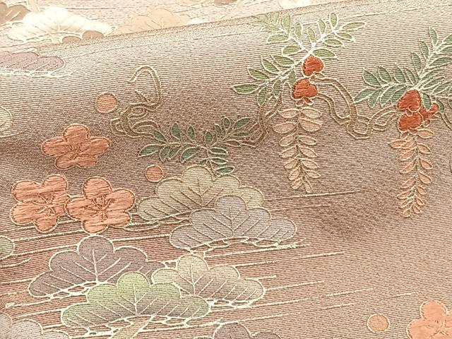 平和屋着物■訪問着 刺繍 松梅文 暈し染め 金彩 正絹 逸品 CABC5748xi
