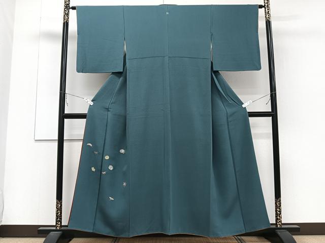 平和屋着物●豪華色留袖　友禅　作家物　舞花文　金彩　正絹　逸品　AABH4631ck 平和屋着物□豪華色留袖 総刺繍 舞花文 金糸 正絹 逸品 CABC5808xi