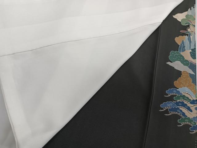 平和屋着物■豪華黒留袖 作家物 風景文 正絹 逸品 CABC5930xi
