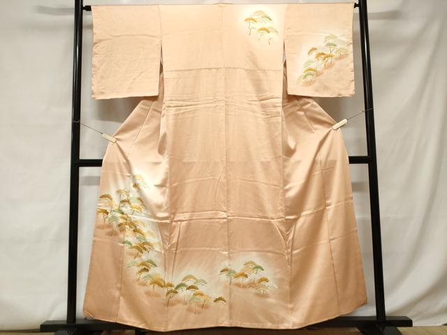 平和屋着物■訪問着 枝松文 暈し染め 金彩 正絹 逸品 未使用 CABC6122ev