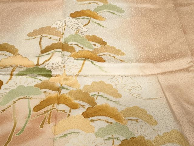 平和屋着物■訪問着 枝松文 暈し染め 金彩 正絹 逸品 未使用 CABC6122ev