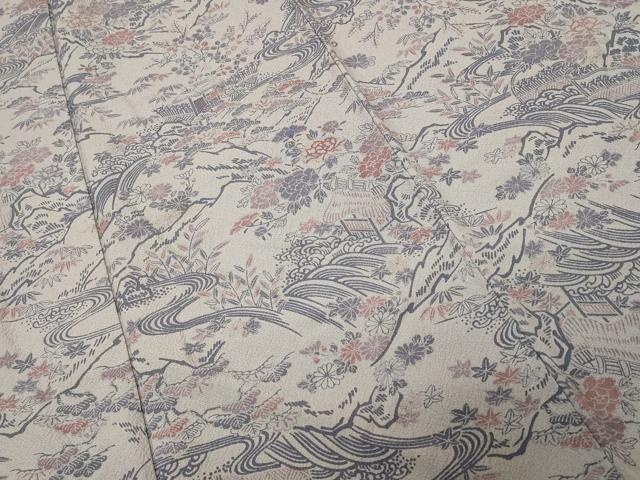 平和屋着物■上質な小紋 御所解文 正絹 逸品 CABC6226ev