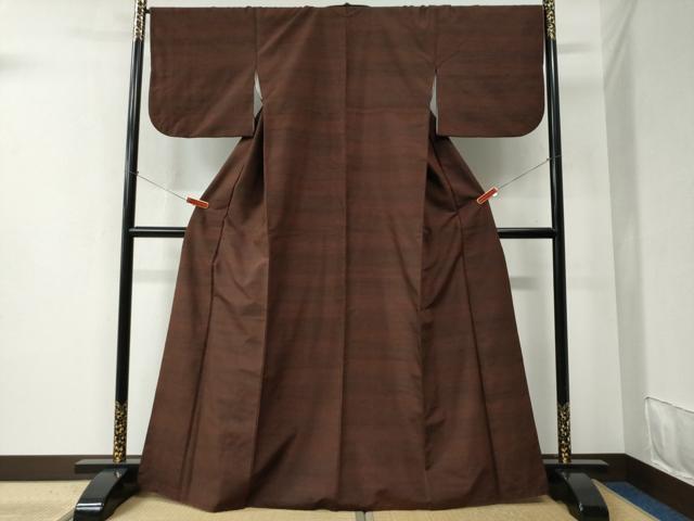 平和屋着物●上質な紬 霞文 正絹 逸品 CABC6432yc