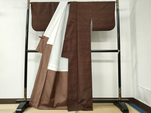 平和屋着物●上質な紬 霞文 正絹 逸品 CABC6432yc