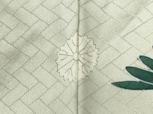 平和屋着物●名門・上野家 四代目 上野真(二代目 上野為二) 訪問着 笹竹菊文 正絹 逸品 CABC6488yc