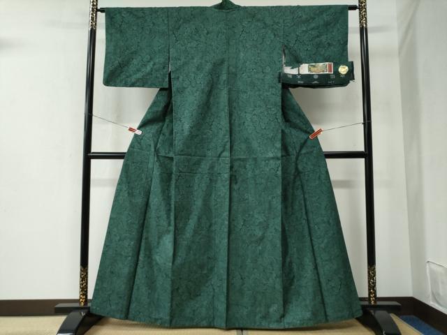 平和屋着物●本場大島紬 樹林文 藤絹織物謹製 証紙付き 正絹 逸品 CABC6508yc
