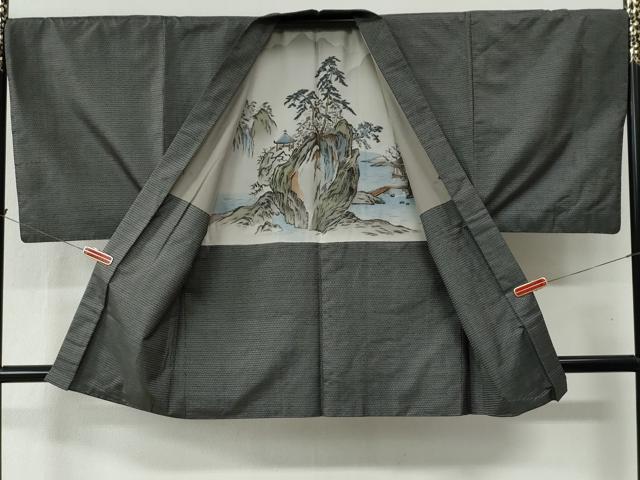 平和屋着物●男性 本場大島紬 アンサンブル 100亀甲 総詰め 正絹 逸品 CABC6519yc